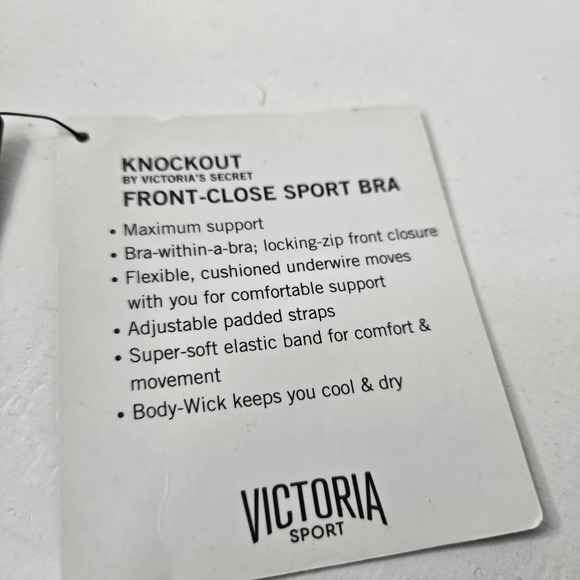 Victoria's Secret White Zip Front Sports Bra - Picture 4 of 8